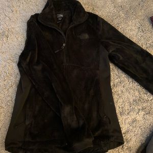 Black full zip fuzzy north face